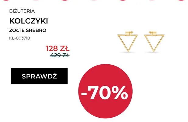 Kolczyki Briju żółte srebro promocja w Briju