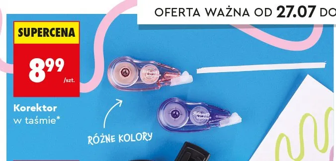 Korektor w taśmie Pelikan promocja w Biedronka