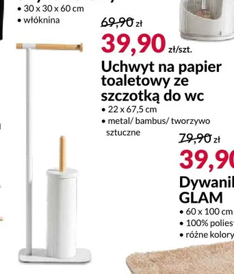 Uchwyt na papier toaletowy ze szczotką do wc promocja w Salony Agata