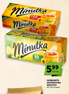 Herbata czarna o smaku cytryny ekspresowa Minutka promocja w Groszek