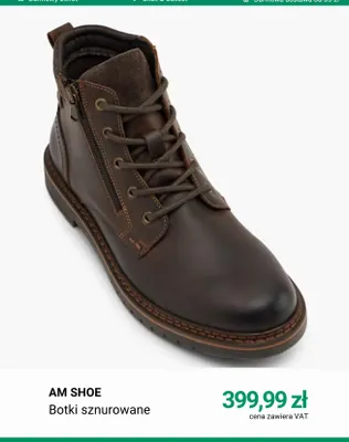 Botki sznurowane AM SHOE promocja w Deichmann