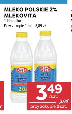 Mleko polskie Mlekovita 2% promocja w Stokrotka