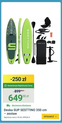 Deska SUP Sesttino 350 cm zestaw promocja w ERLI