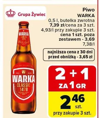Piwo Classic promocja w Carrefour