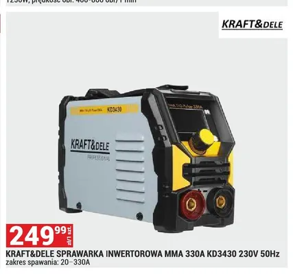 Spawarka inwertorowa MMA Kraft&Dele KD3430 promocja w Merkury Market