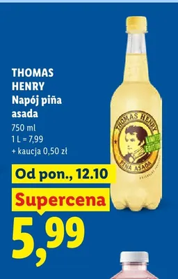 Napój piña asada Thomas Henry promocja w Lidl