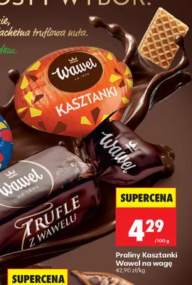 Praliny Kasztanki Wawel na wagę promocja w Biedronka