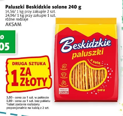 Paluszki Beskidzkie solone Aksam promocja w Prim Market