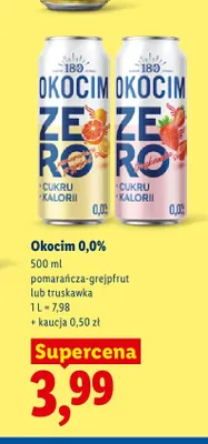 Piwo bezalkoholowe Okocim pomarańcza-grejpfrut promocja w Lidl