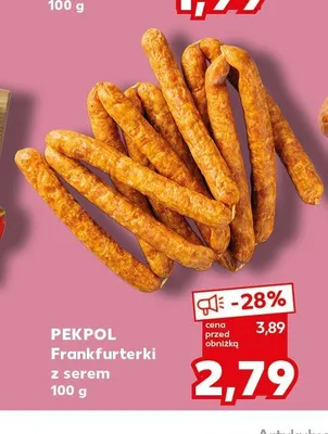 Frankfurterki z serem Pekpol promocja w Kaufland