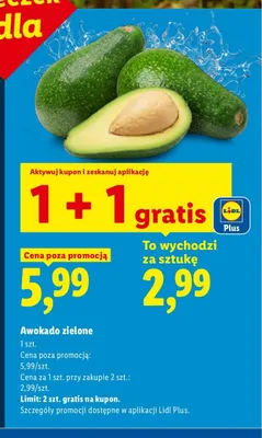 Awokado zielone promocja w Lidl