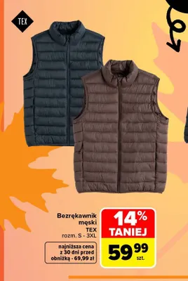 Bezrękawnik męski TEX promocja w Carrefour