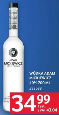 Wódka Adam Mickiewicz 40% 700 ML promocja w Selgros