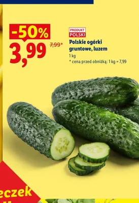Ogórki gruntowe polskie Ryneczek Lidla promocja w Lidl