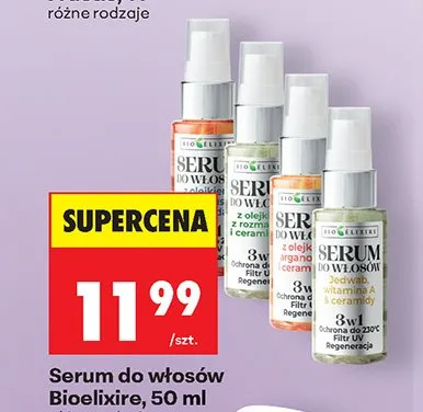 Serum do włosów Bioelixire z olejkiem z rozmarynu i ceramidami 3w1 promocja w Biedronka