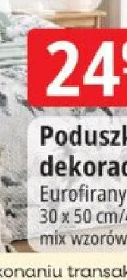 Poduszka dekoracyjna Eurofirany 30x50cm/45x45cm promocja w Leclerc