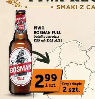 Piwo Bosman Full promocja w Groszek