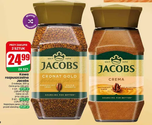 Kawa rozpuszczalna Jacobs Crema promocja w Dino