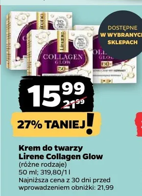 Krem do twarzy Lirene Collagen Glow promocja w Netto