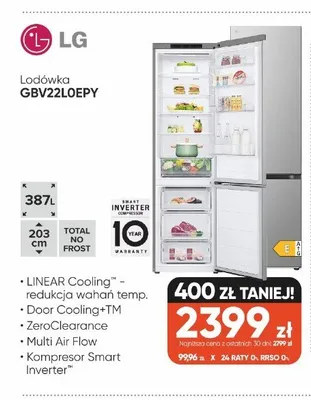 Lodówka LG GBV22LOEPY promocja w Max Elektro