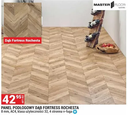 Panel podłogowy Dąb Fortress Rochesta Master Floor by Kapol 8mm AC4 klasa użyteczności 32 4-stronna v-fuga promocja w Merkury Market