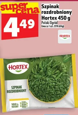 Szpinak rozdrobniony Hortex promocja w TOPAZ