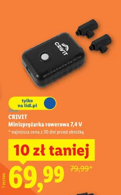 Minisprężarka rowerowa 7.4 V promocja w Lidl