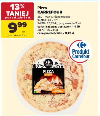Pizza 4 sery Carrefour Classic promocja w Carrefour