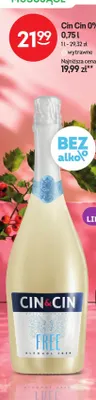 Wino bezalkoholowe musujące Cin promocja w Żabka