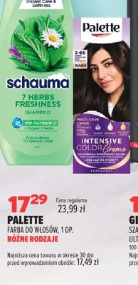 Farba do włosów Palette promocja w Drogerie Natura