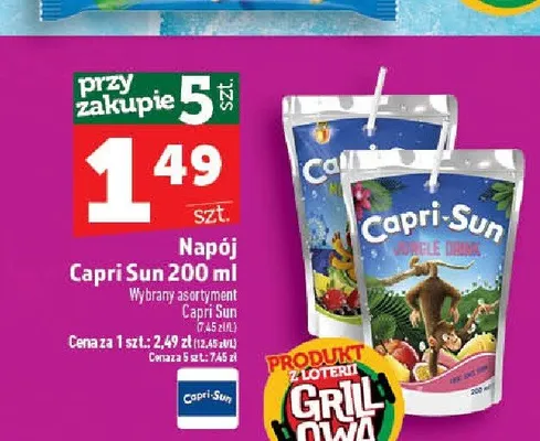 Napój Capri Sun promocja w TOPAZ
