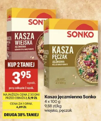 Kasza jęczmienna pęczak Sonko promocja w Delikatesy Centrum