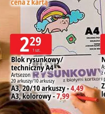 Blok techniczny A4 Artsezon promocja w Leclerc