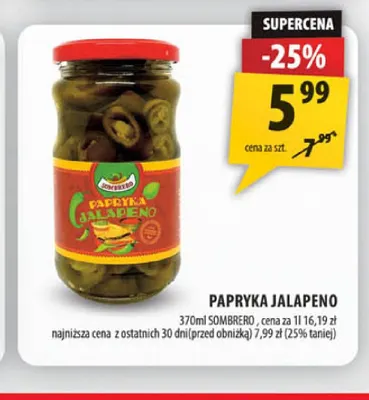 Papryka jalapeno Sombrero promocja w Arhelan