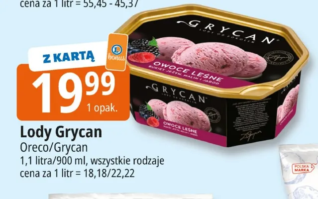 Lody Grycan promocja w Leclerc