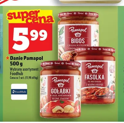 Danie Pamapol fasolka po bretońsku z wędzonką i kiełbasą promocja w TOPAZ