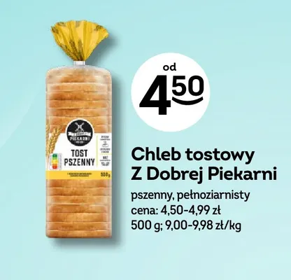 Chleb tostowy pełnoziarnisty Z Dobrej Piekarni promocja w Żabka