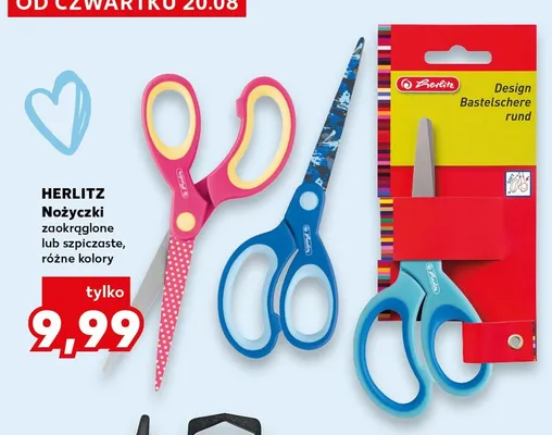 Nożyczki szpiczaste Herlitz promocja w Kaufland