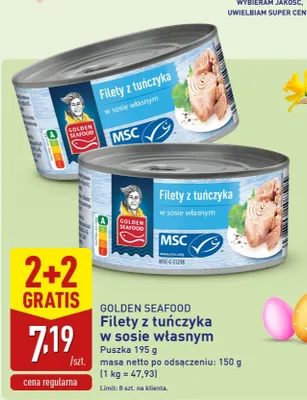 Filety z tuńczyka w sosie własnym promocja w Aldi