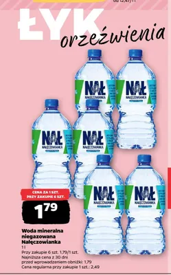 Woda mineralna niegazowana Nałęczowianka promocja w Netto
