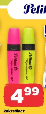 Zakreślacz różowy Pelikan promocja w Netto
