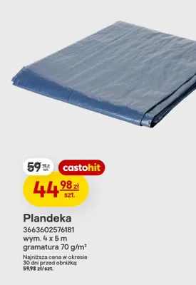 Plandeka 4x5 m 70 g/m² promocja w Castorama