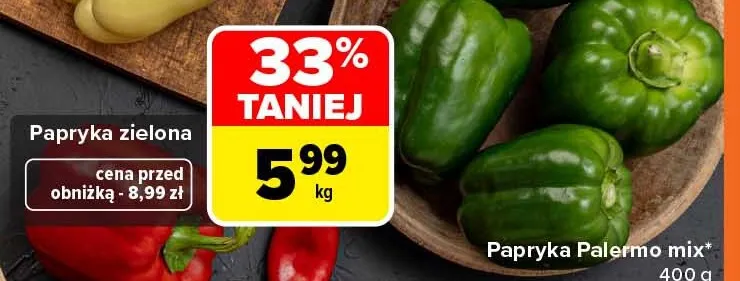 Papryka zielona promocja w Carrefour