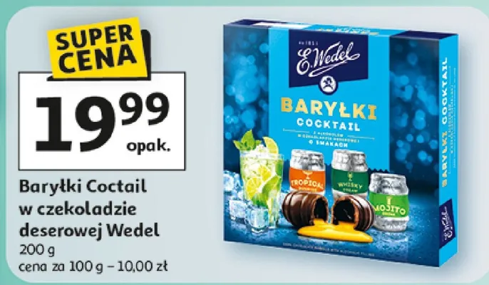 Barycki Coctail w czekoladzie deserowej Wedel promocja w Auchan