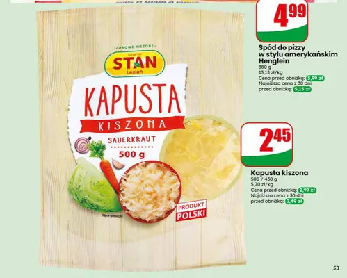 Kapusta kiszona Stan promocja w Dino