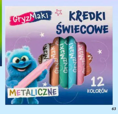 Kredki świecowe metaliczne Gryzmaki promocja w Dino