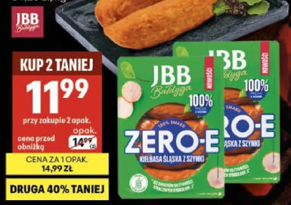 Kiełbasa śląska z szynki Zero-E JBB promocja w Delikatesy Centrum