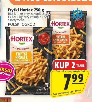 Frytki karbowane Hortex promocja w Prim Market