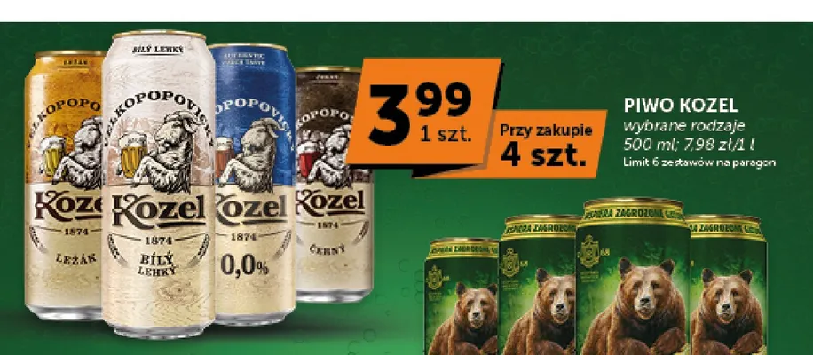 Piwo Kozel Bílý Lehký promocja w Euro Sklep