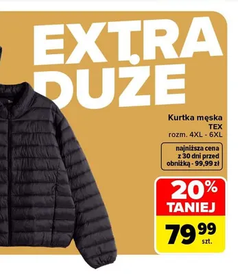 Kurtka męska TEX rozm. 4XL - 6XL promocja w Carrefour